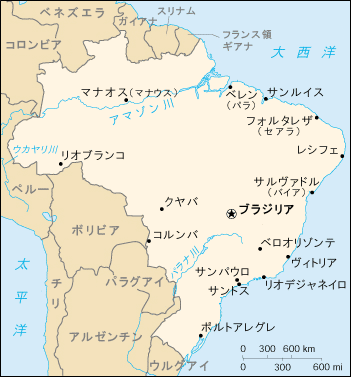 ブラジルの地図