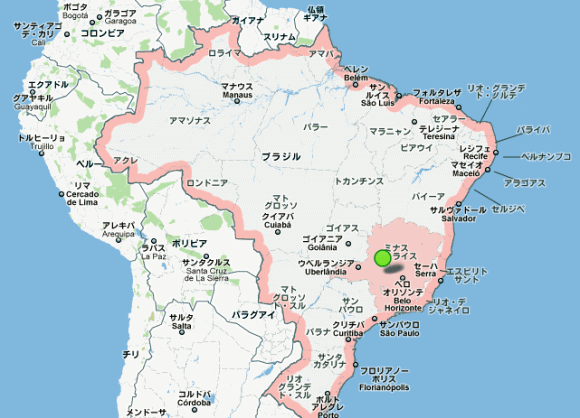 ブラジルの地図